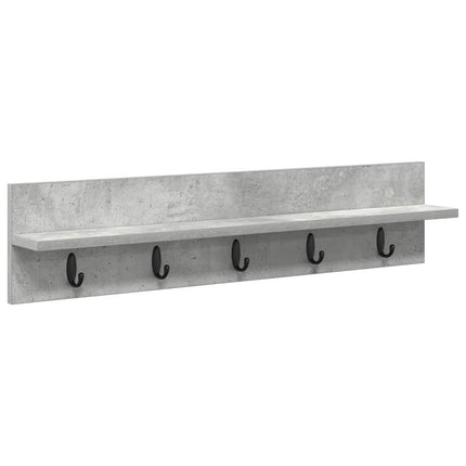 Vægmonteret Jakkeholder Vægmonteret Beton Grå 80 x 10,5 x 18 cm