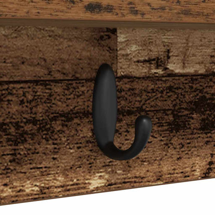 Vægmonteret Jakkeholder Gammelt træ 80 x 10,5 x 18 cm
