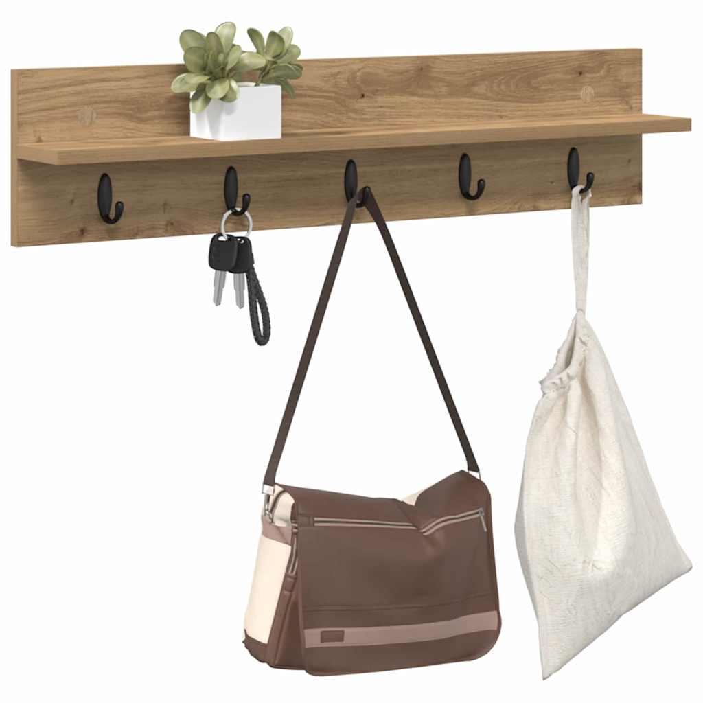 Vægmonteret Jakkeholder Artisan Egetræ 80 x 10,5 x 18 cm
