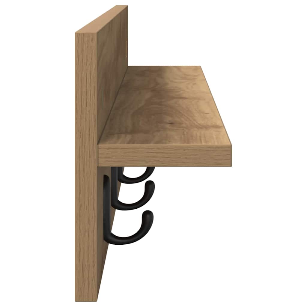 Vægmonteret Jakkeholder Artisan Egetræ 80 x 10,5 x 18 cm