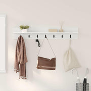 Vægmonteret Jakkeholder Hvid 100 x 10,5 x 18 cm Konstrueret træ