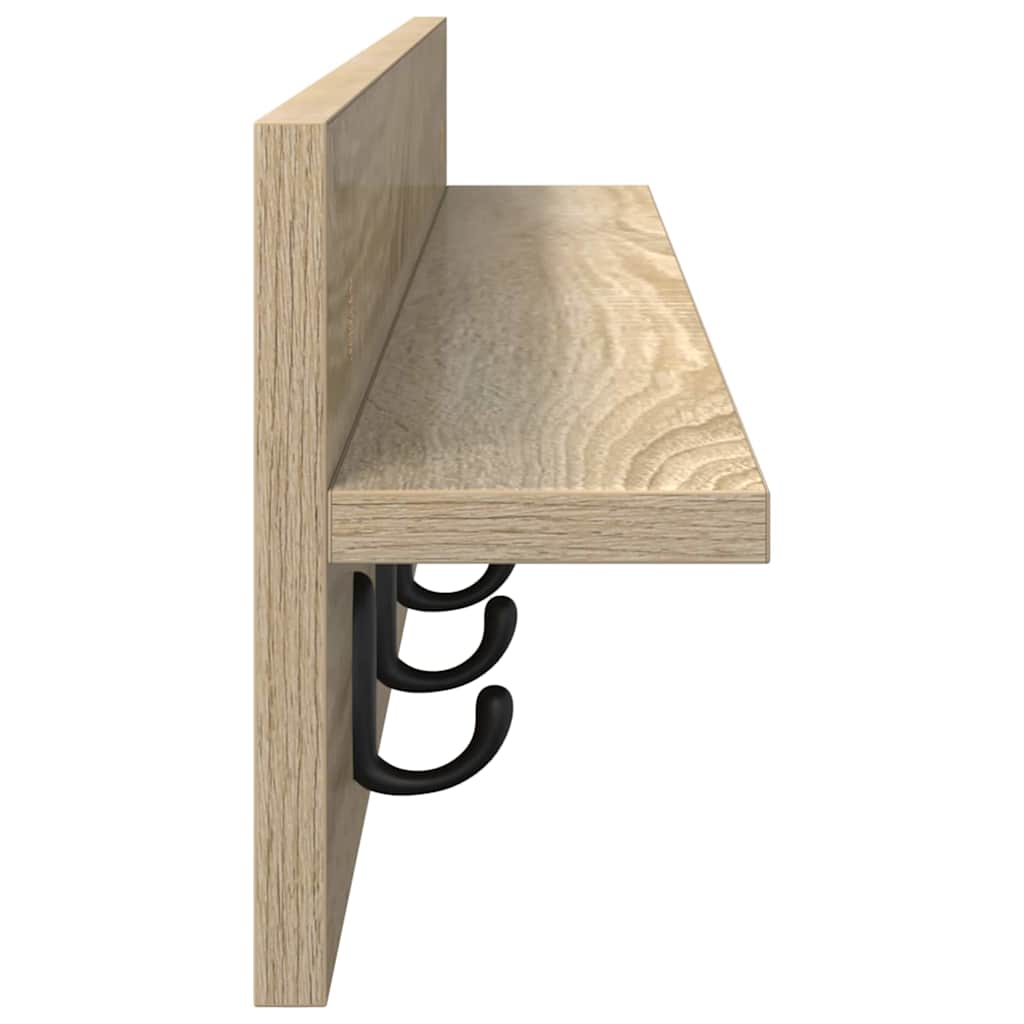 Vægmonteret Jakkeholder Sonoma eg 100 x 10,5 x 18 cm