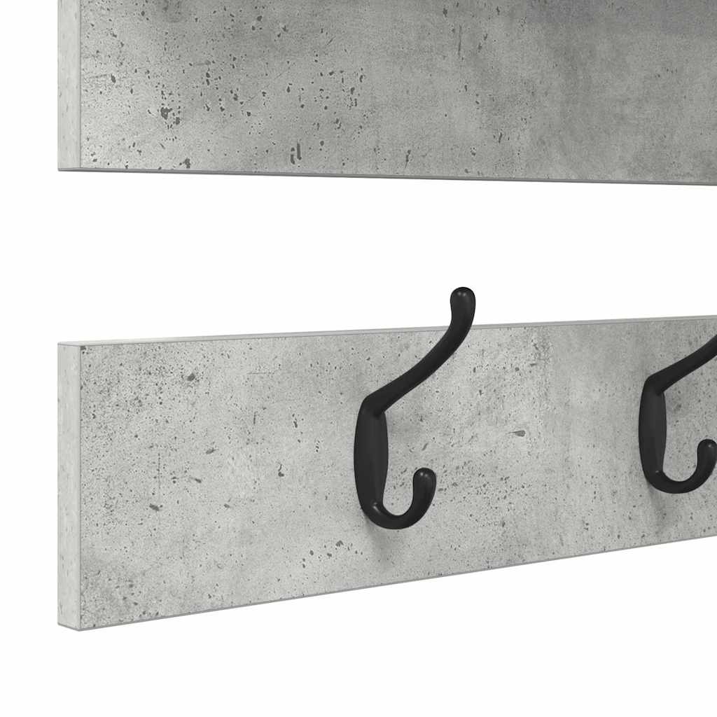 Vægmonteret Jakkeholder med hylde Betongrå 90 x 15 x 36 cm