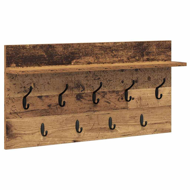 Vægmonteret Jakkeholder Vægmonteret Gammelt træ 80 x 40 x 12 cm