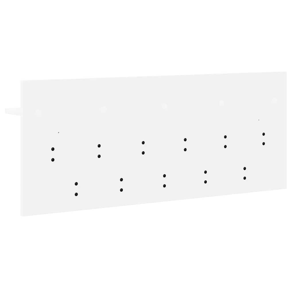 Vægmonteret Jakkeholder med hylde Hvid Konstrueret træ