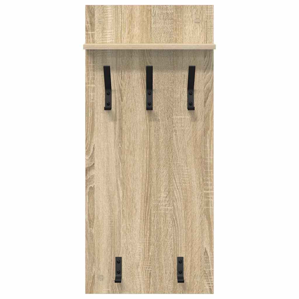 Vægmonteret Jakkeholder med hylde Sonoma-eg 90 x 40 x 10 cm