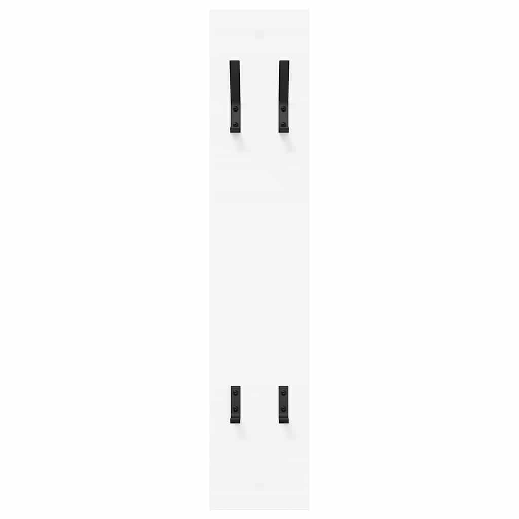 Vægmonteret Jakkeholder Hvid 20 x 1,5 x 100 cm Konstrueret træ