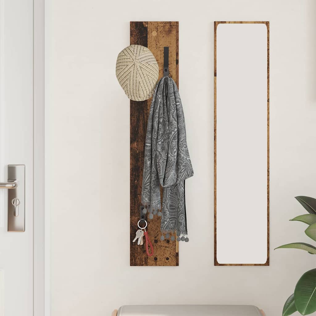Vægmonteret Jakkeholder Gammelt træ 20 x 1,5 x 100 cm