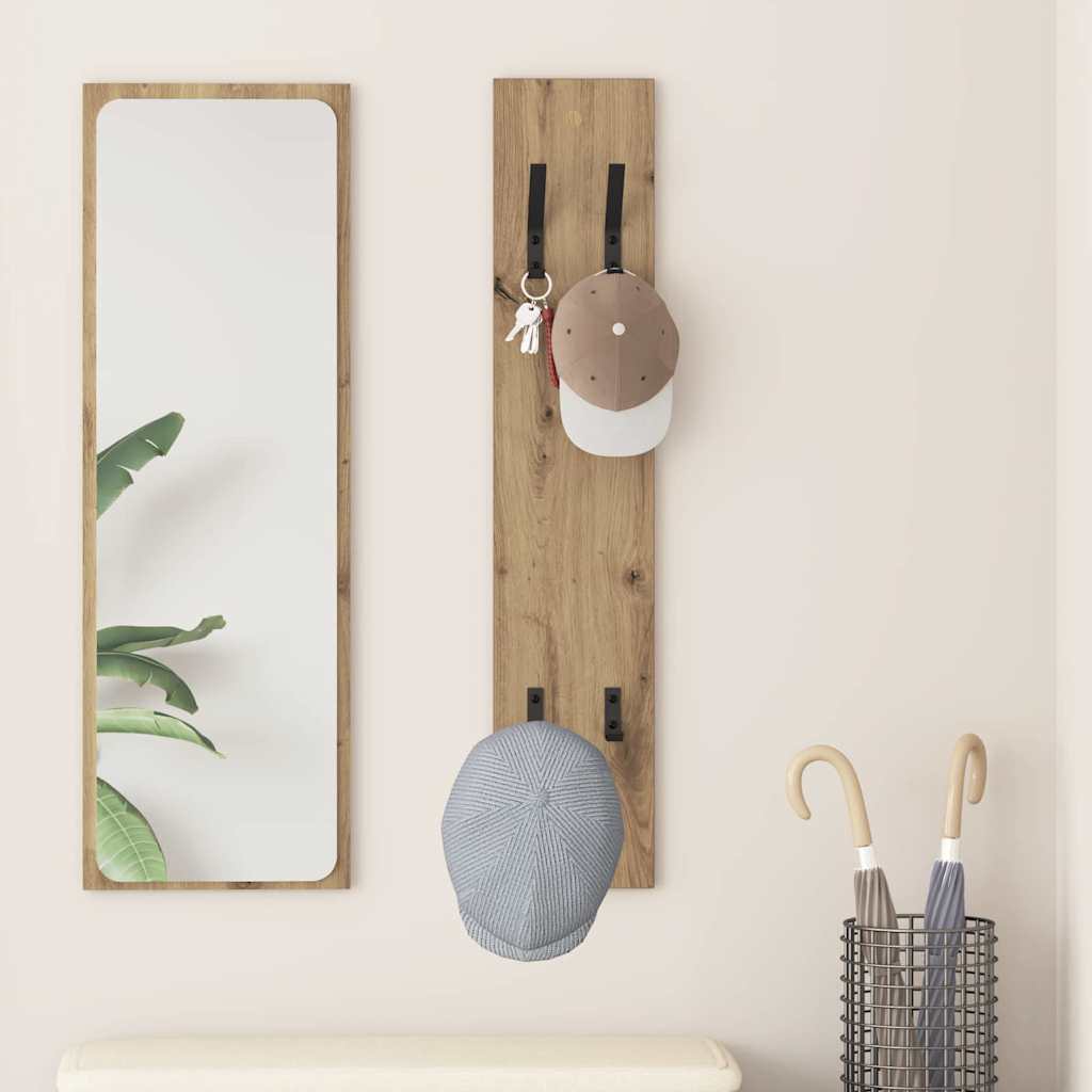 Vægmonteret Jakkeholder Artisan Egetræ 20 x 1,5 x 100 cm