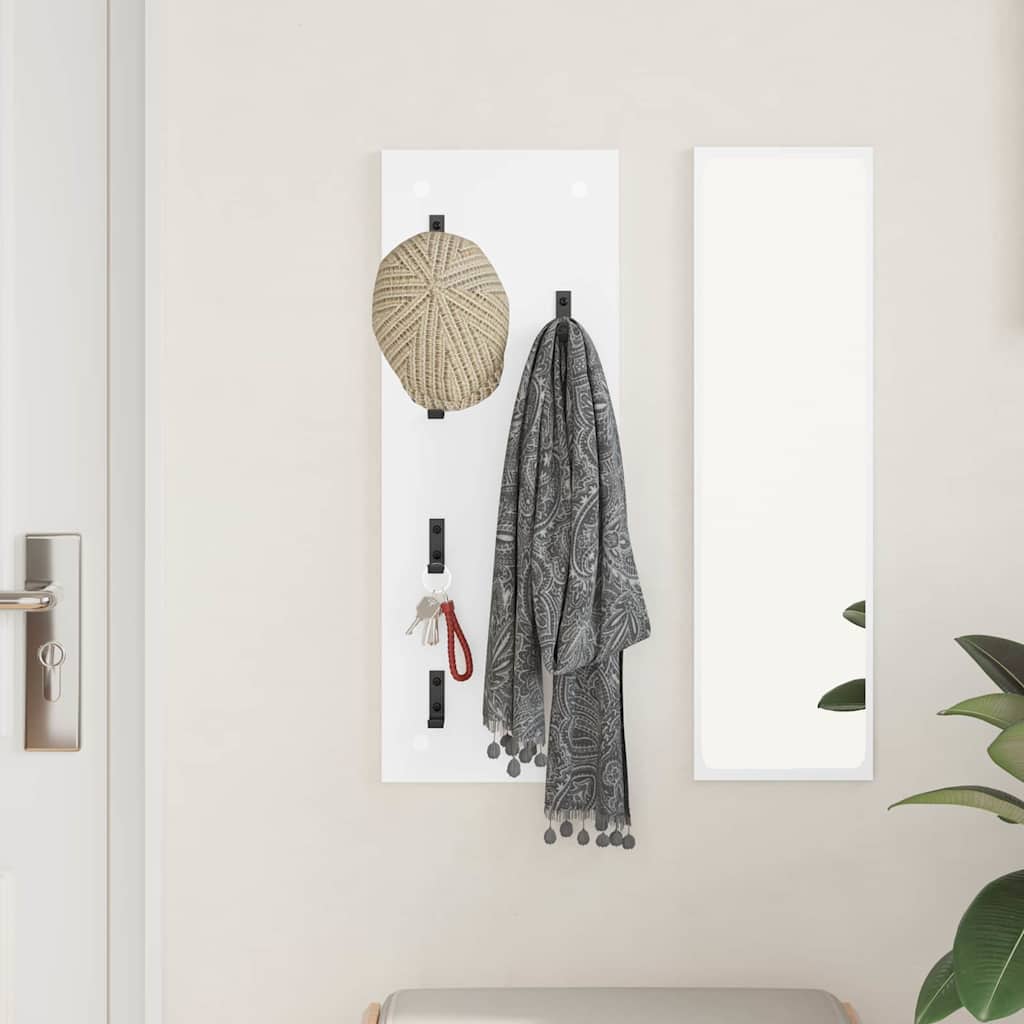 Vægmonteret Jakkeholder Hvid 30 x 1,5 x 80 cm Konstrueret træ