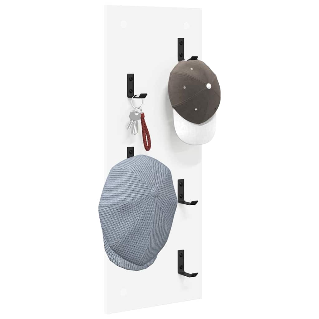 Vægmonteret Jakkeholder Hvid 30 x 1,5 x 80 cm Konstrueret træ