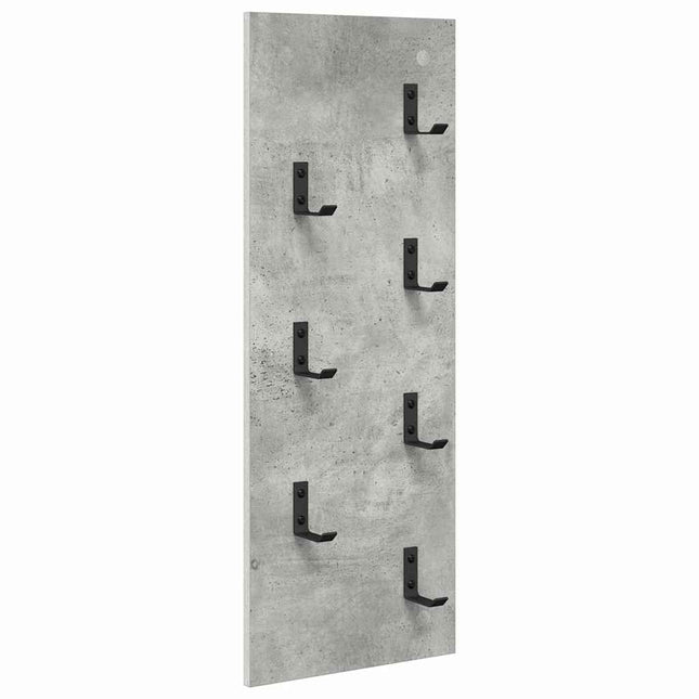 Vægmonteret Jakkeholder Vægmonteret Beton Grå 30 x 1,5 x 80 cm