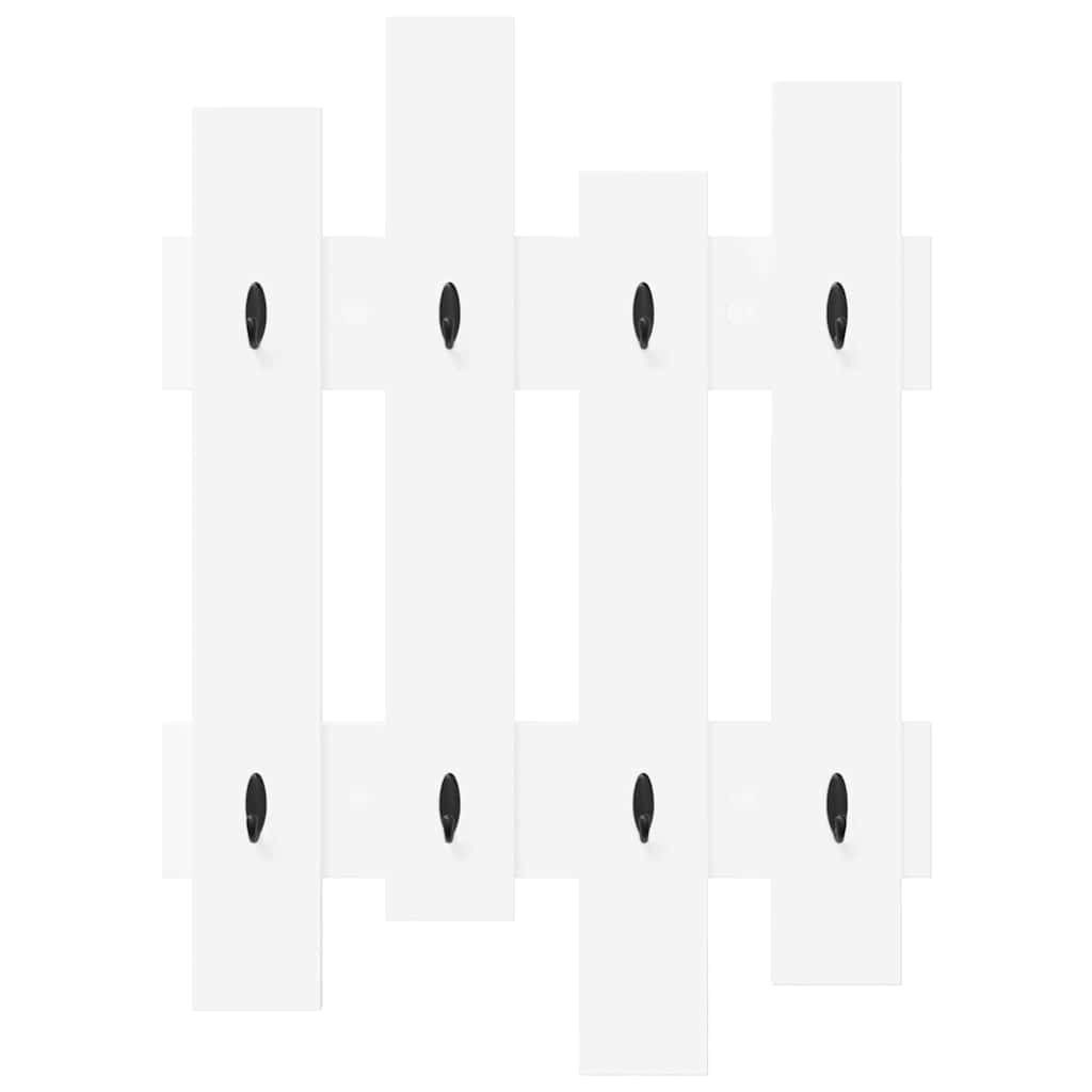 Vægmonteret Jakkeholder Hvid 60 x 3 x 82 cm Konstrueret træ