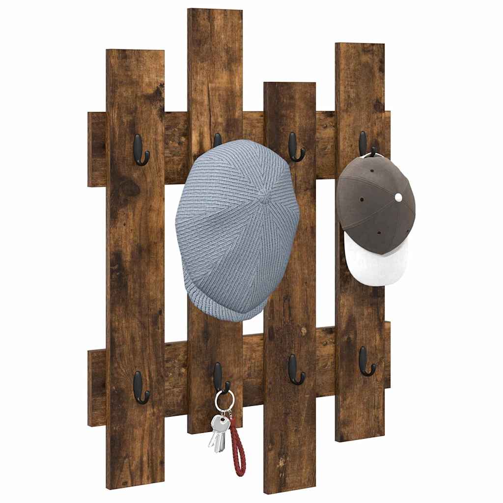 Vægmonteret Jakkeholder Røget eg 60 x 3 x 82 cm Konstrueret træ