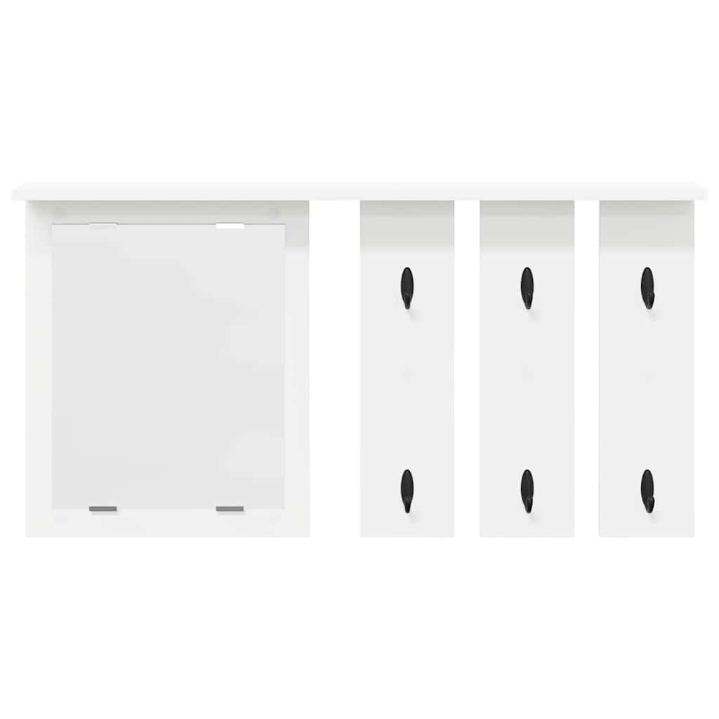 Vægmonteret Jakkeholder Hvid 85 x 10 x 45 cm Konstrueret træ