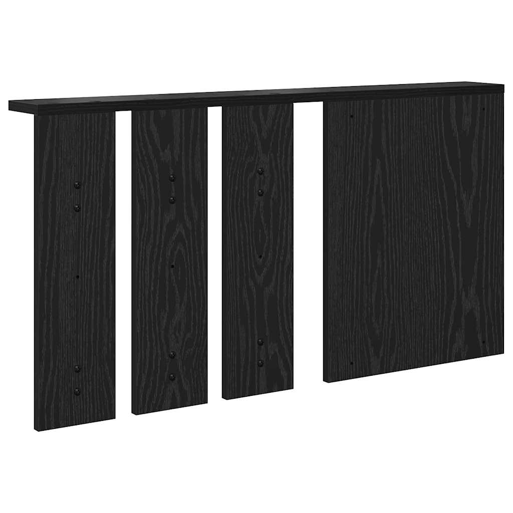 Vægmonteret Jakkeholder Sort eg 85 x 10 x 45 cm Konstrueret træ