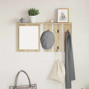 Vægmonteret Jakkeholder med hylde Sonoma-eg 85 x 10 x 45 cm