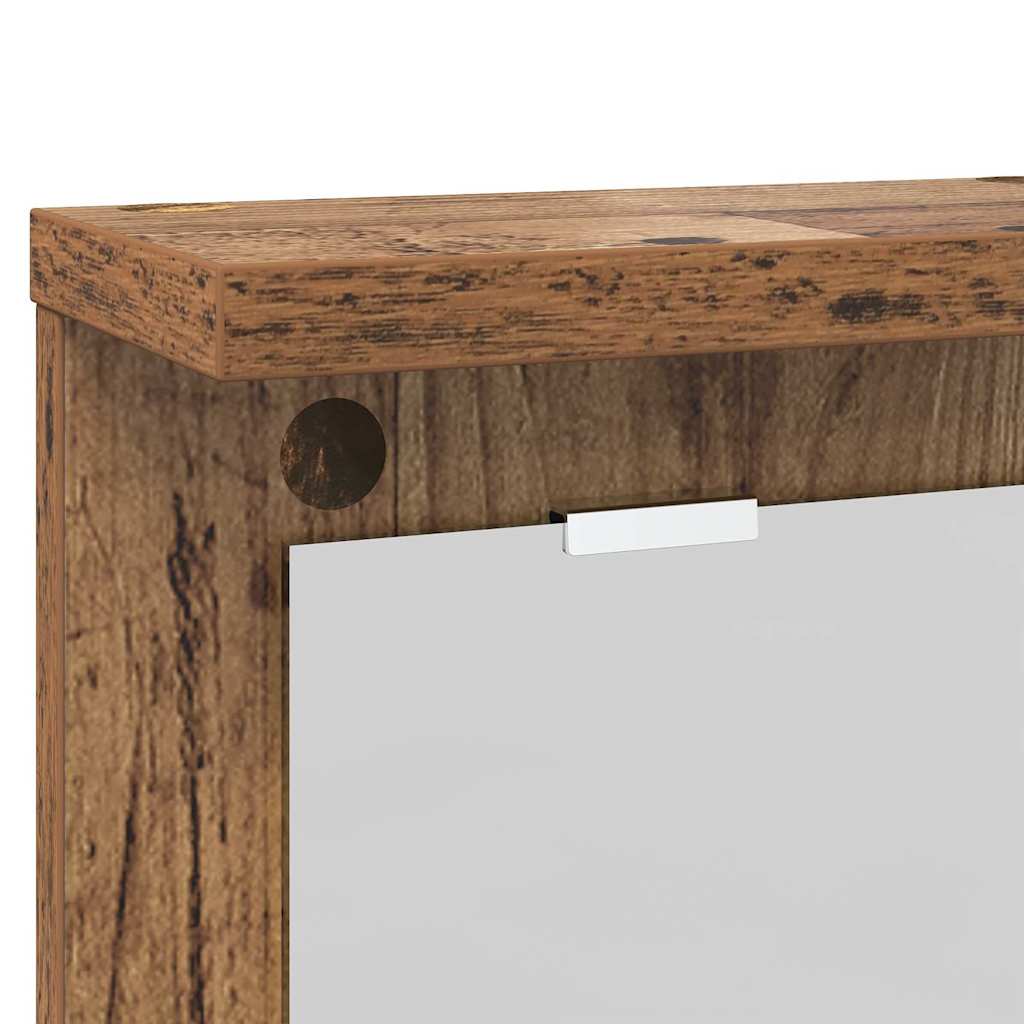Vægmonteret Jakkeholder med hylde Gammelt træ 85 x 10 x 45 cm