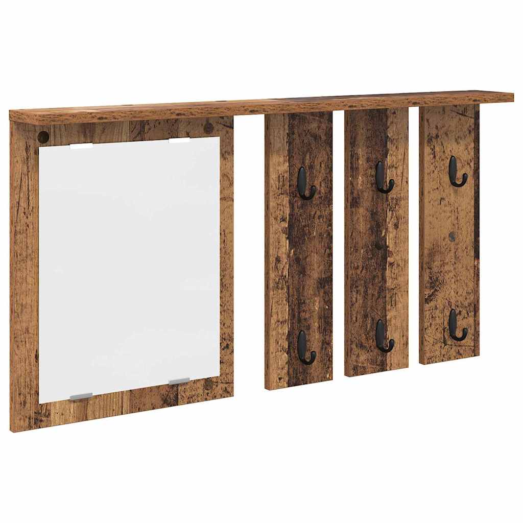 Vægmonteret Jakkeholder med hylde Gammelt træ 85 x 10 x 45 cm