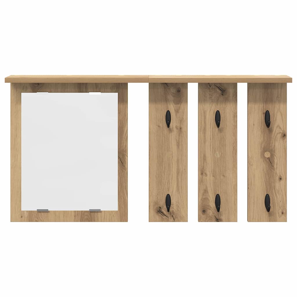 Vægmonteret Jakkeholder med hylde artisan eg 85 x 10 x 45 cm