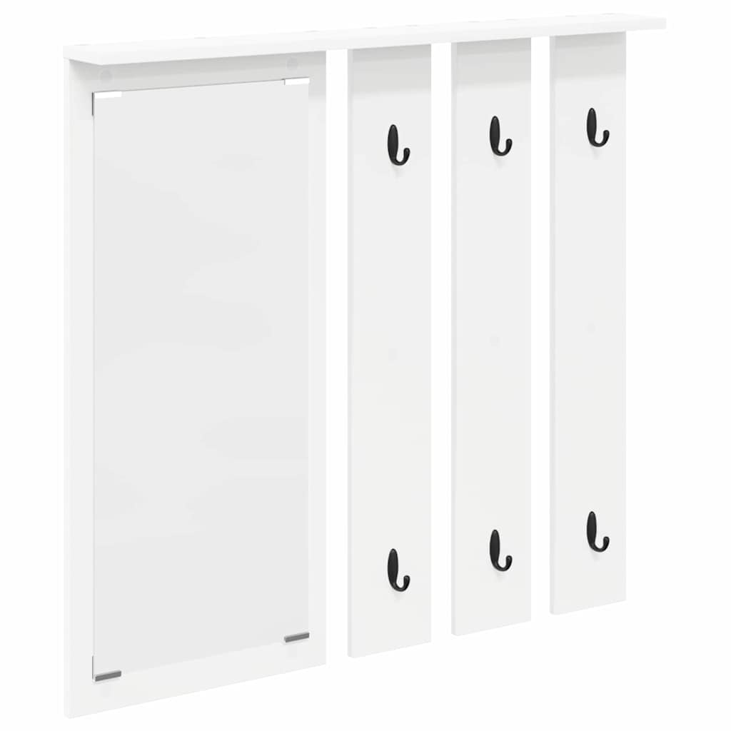 Vægmonteret Jakkeholder Hvid 84 x 10 x 80 cm Konstrueret træ