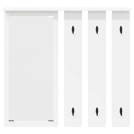 Vægmonteret Jakkeholder Vægmonteret Hvid 84 x 10 x 80 cm