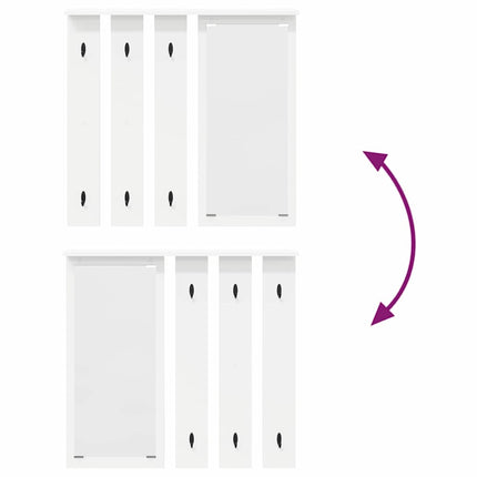 Vægmonteret Jakkeholder Vægmonteret Hvid 84 x 10 x 80 cm