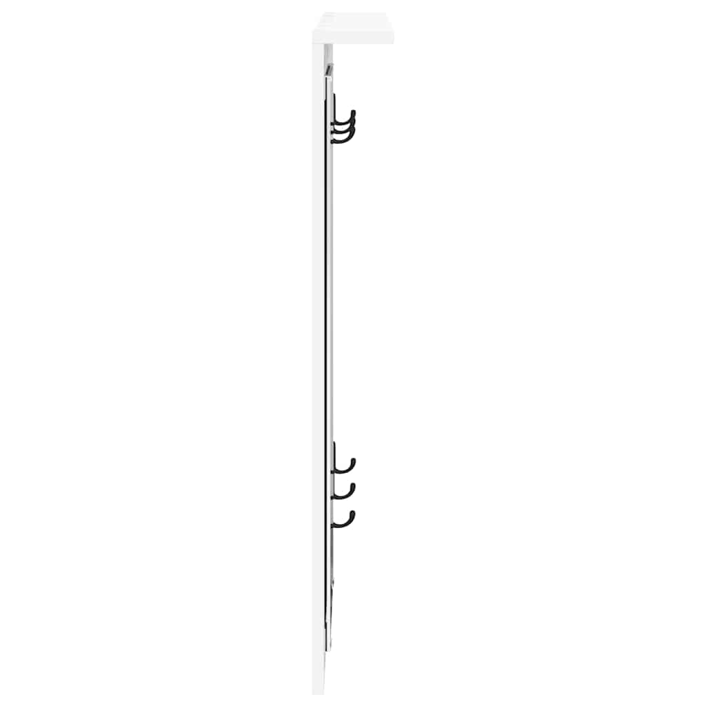 Vægmonteret Jakkeholder Hvid 84 x 10 x 80 cm Konstrueret træ