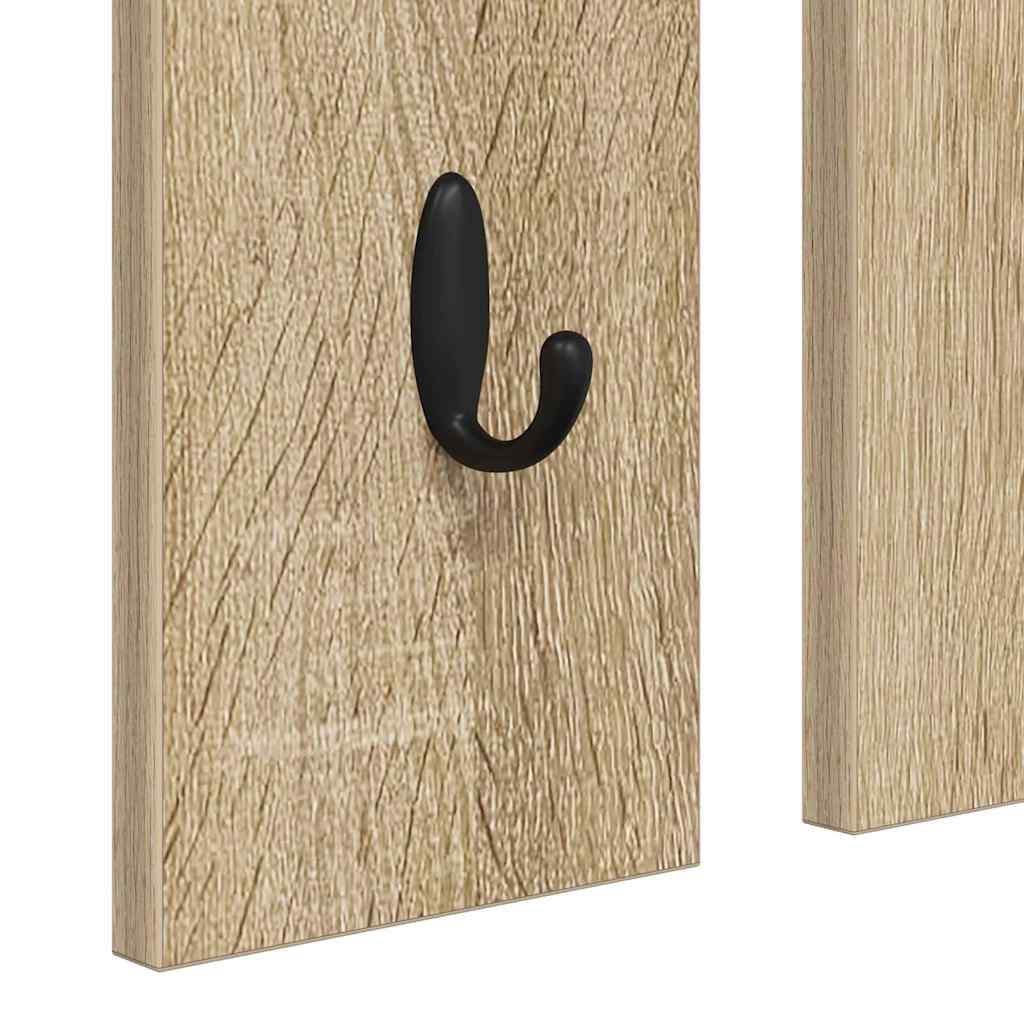 Vægmonteret Jakkeholder med hylde Sonoma-eg 84 x 10 x 80 cm