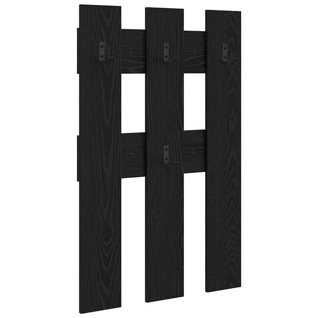 Vægmonteret Jakkeholder Vægmonteret Sort eg 65 x 3 x 100 cm