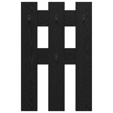 Vægmonteret Jakkeholder Vægmonteret Sort eg 65 x 3 x 100 cm
