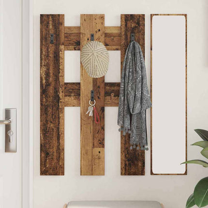 Vægmonteret Jakkeholder Vægmonteret Gammelt træ 65 x 3 x 100 cm