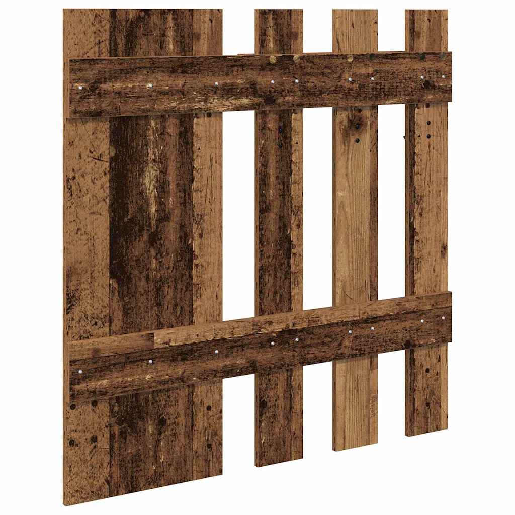 Vægmonteret Jakkeholder med spejl Gammelt træ 100 x 10 x 100 cm