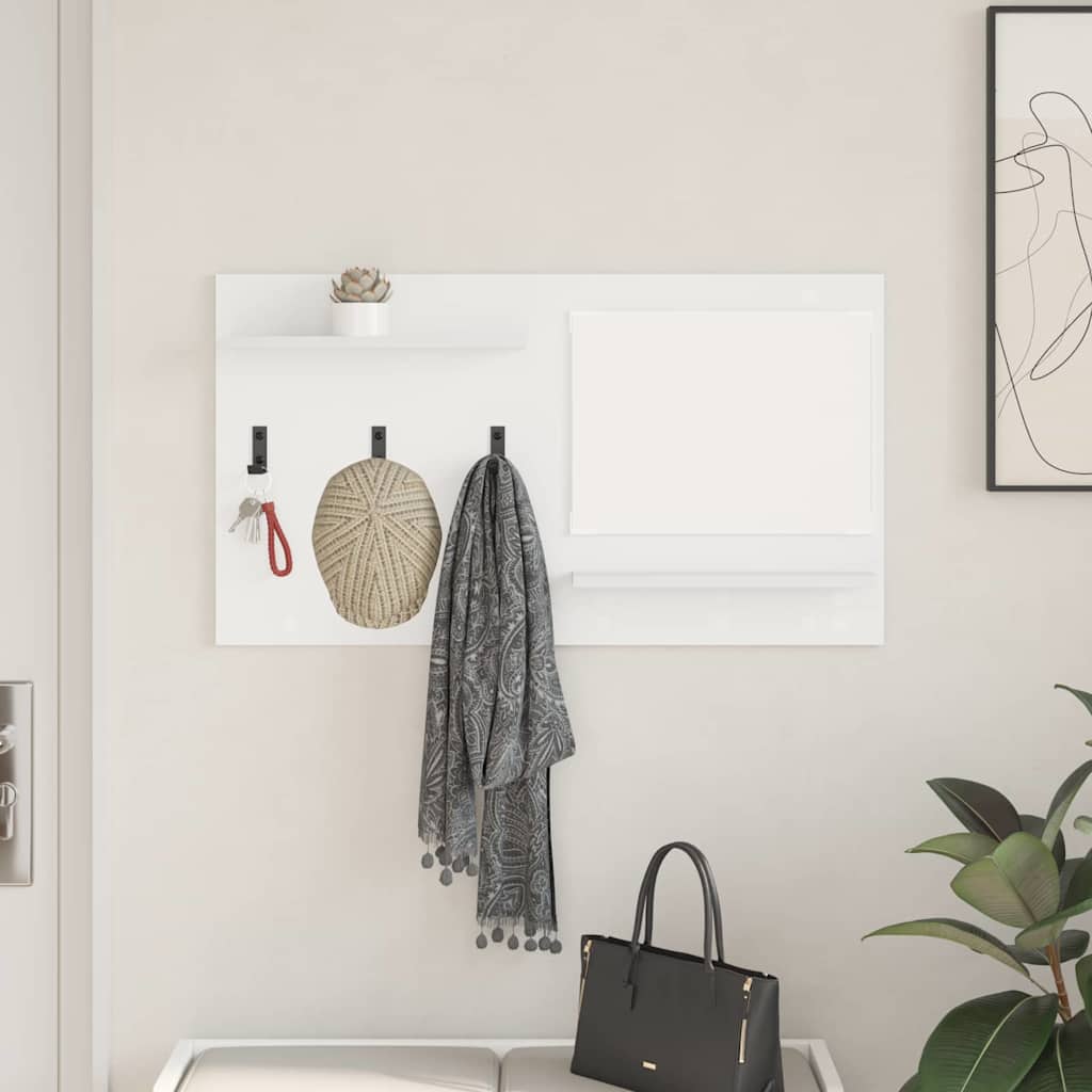 Vægmonteret Jakkeholder Hvid 90 x 10 x 50 cm Konstrueret træ