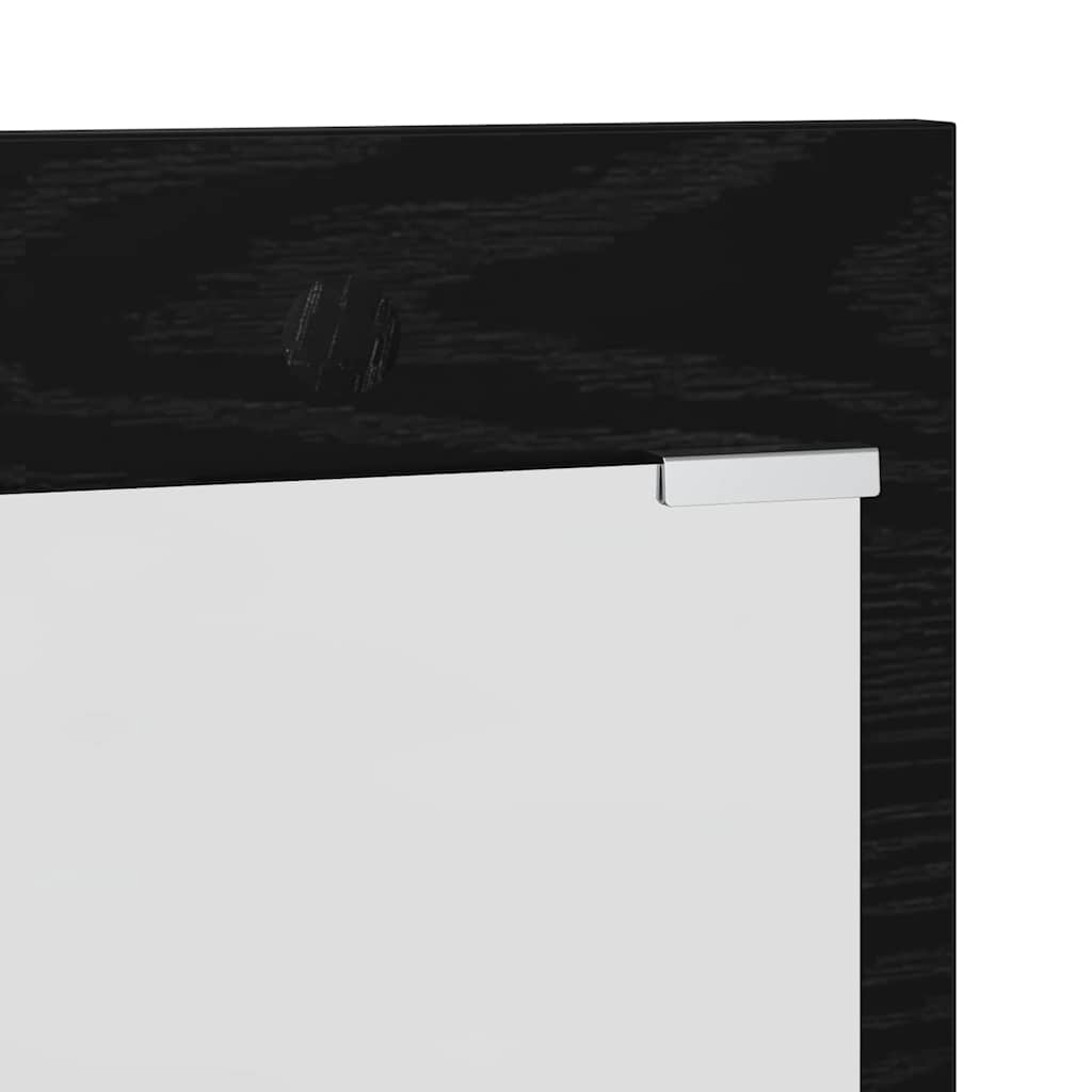 Vægmonteret Jakkeholder Sort eg 90 x 10 x 50 cm Konstrueret træ