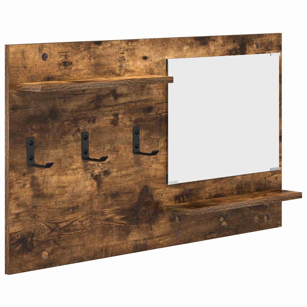 Vægmonteret Jakkeholder med hylde Røget eg 90 x 10 x 50 cm