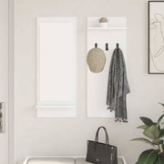 Vægmonteret Jakkeholder Hvid 70 x 10 x 90 cm Konstrueret træ