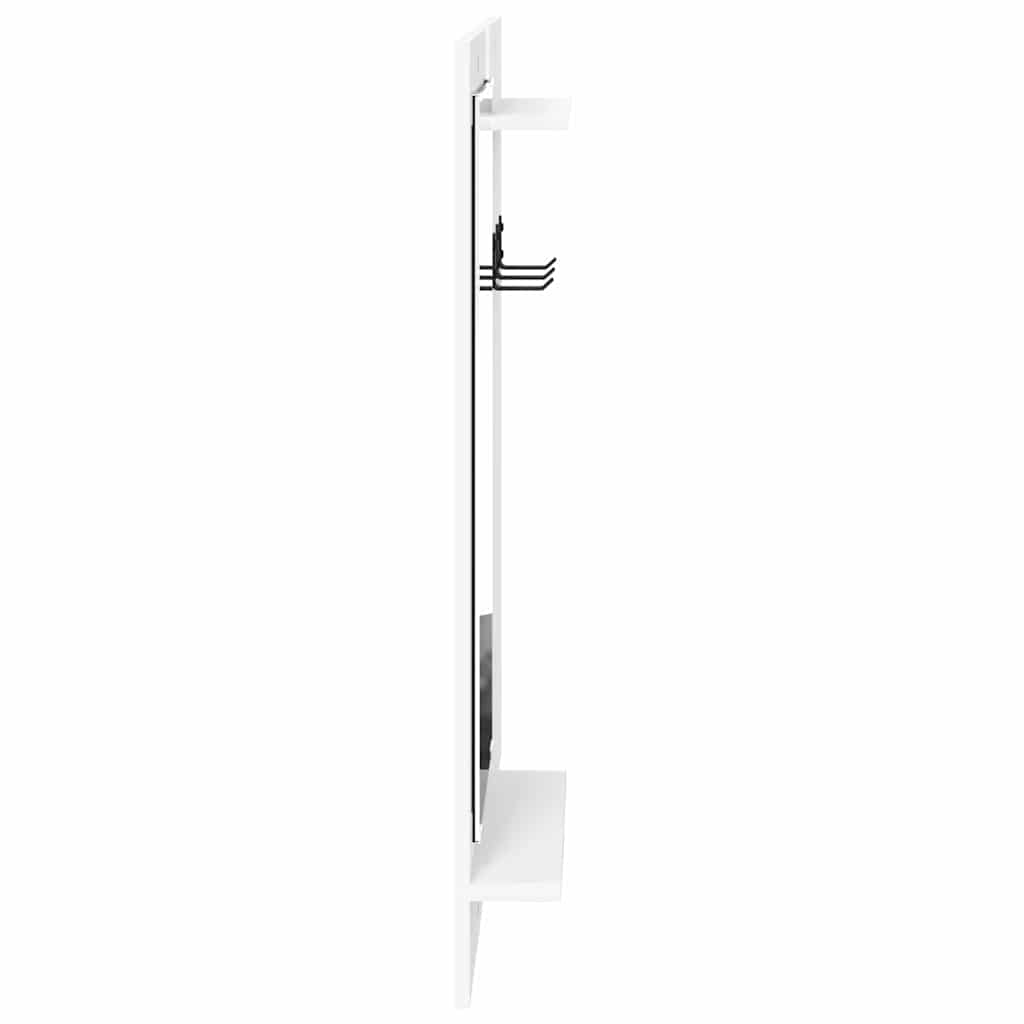 Vægmonteret Jakkeholder Hvid 70 x 10 x 90 cm Konstrueret træ