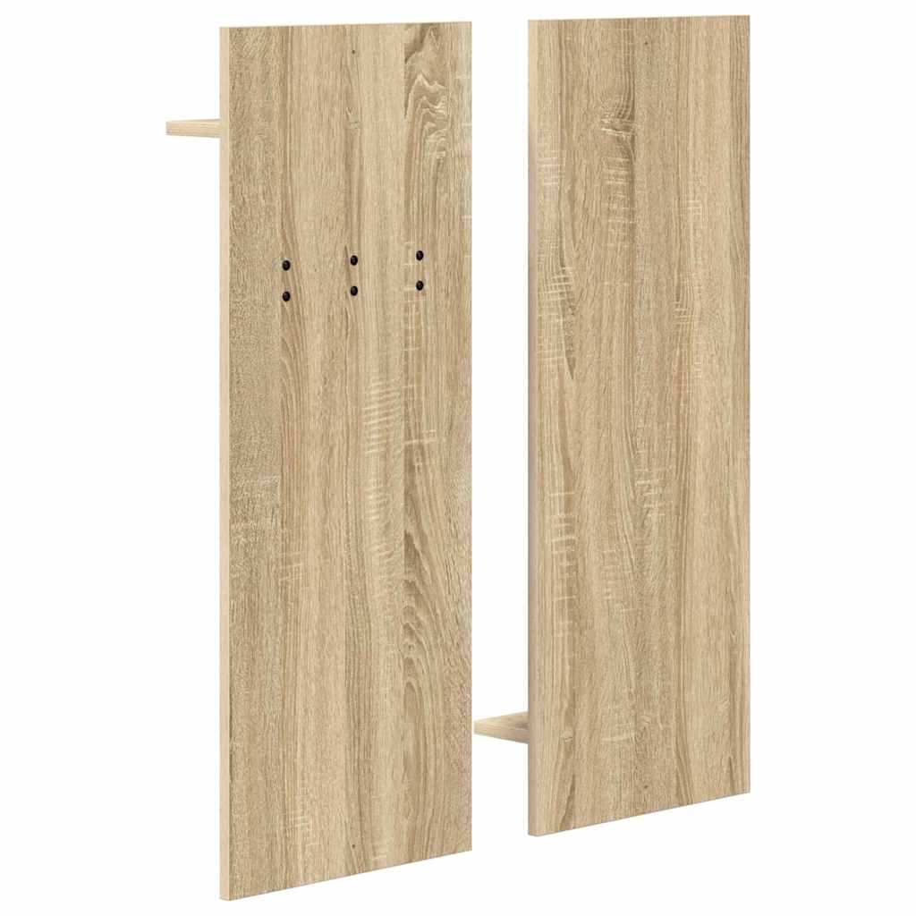 Vægmonteret Jakkeholder med hylde Sonoma eg 70 x 10 x 90 cm
