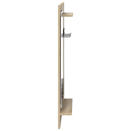Vægmonteret Jakkeholder med hylde Sonoma eg 70 x 10 x 90 cm