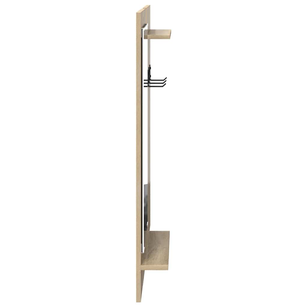 Vægmonteret Jakkeholder med hylde Sonoma eg 70 x 10 x 90 cm