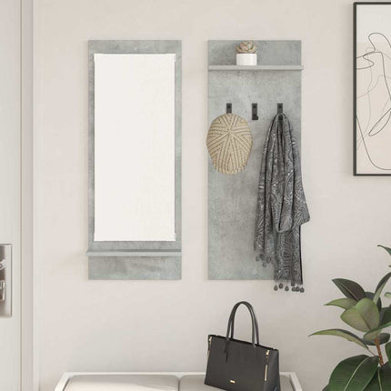 Vægmonteret Jakkeholder med hylde Beton Grå 70 x 10 x 90 cm