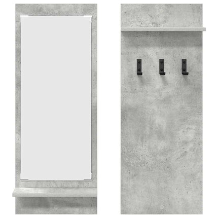 Vægmonteret Jakkeholder med hylde Beton Grå 70 x 10 x 90 cm