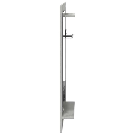Vægmonteret Jakkeholder med hylde Beton Grå 70 x 10 x 90 cm
