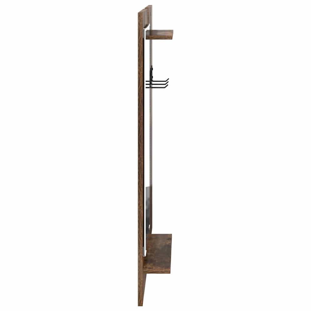 Vægmonteret Jakkeholder med hylde Røget eg 70 x 10 x 90 cm