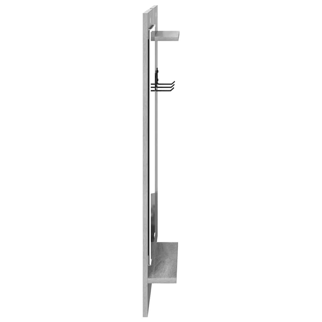 Vægmonteret Jakkeholder med hylde Grå Sonoma 70 x 10 x 90 cm