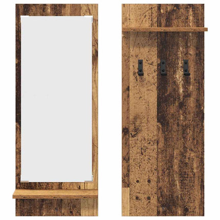 Vægmonteret Jakkeholder med hylde Gammelt træ 70 x 10 x 90 cm