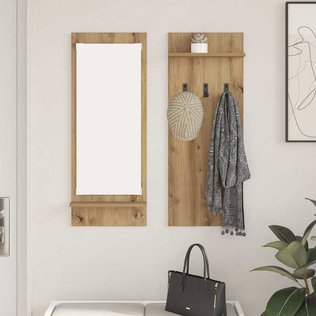 Vægmonteret Jakkeholder Artisan Egetræ 70 x 10 x 90 cm