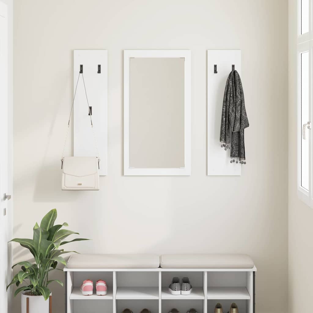 Vægmonteret Jakkeholder Hvid 96 x 1,5 x 90 cm Konstrueret træ