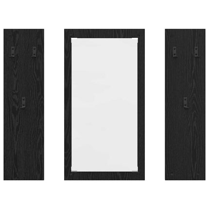 Vægmonteret Jakkeholder Vægmonteret Sort eg 96 x 1,5 x 90 cm